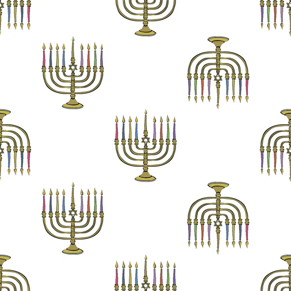 Κηροπήγια menorah Hanukkah — Διανυσματικό Αρχείο