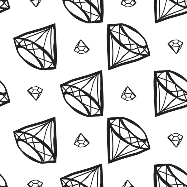 Bijoux avec des cristaux motif sans couture — Image vectorielle