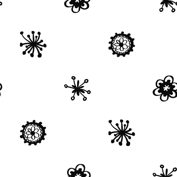Dessin animé motif floral abstrait — Image vectorielle