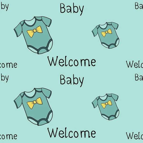 Tarjeta de llegada de cumpleaños bebé — Vector de stock
