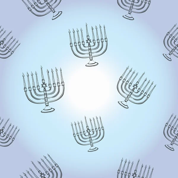 Candelabros menorah hanukkah — Vector de stock
