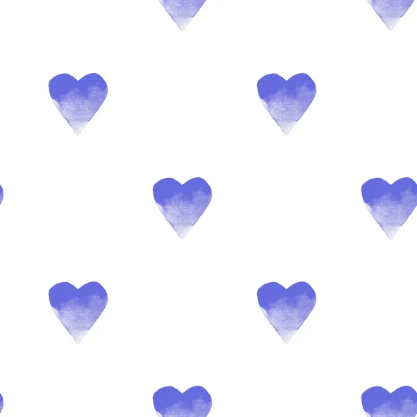 Watercolor hearts background — Stock Vector