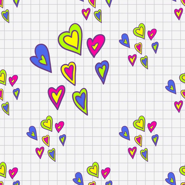 Cartoon hjärtan bakgrund — Stock vektor