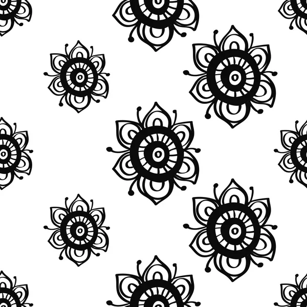 Dessin animé motif floral abstrait — Image vectorielle