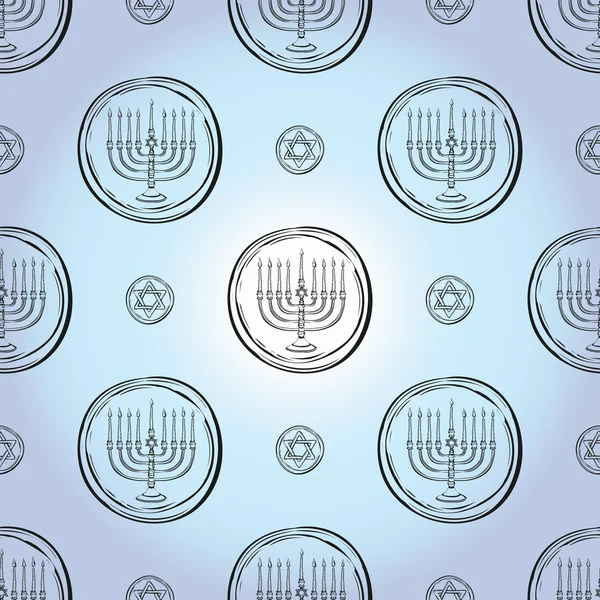 Castiçais hanukkah menorah — Vetor de Stock