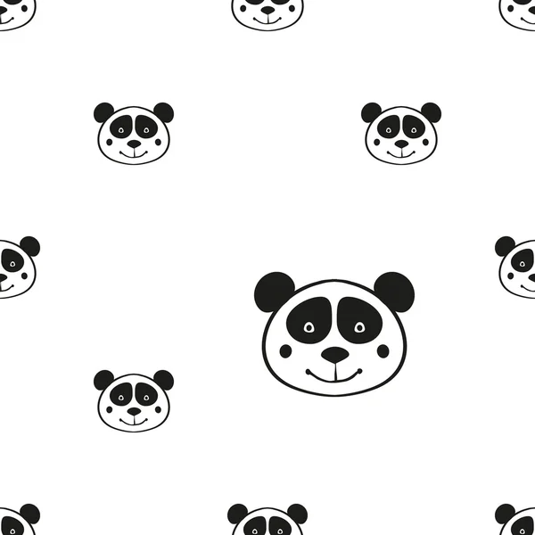 Patrón de dibujos animados panda — Vector de stock