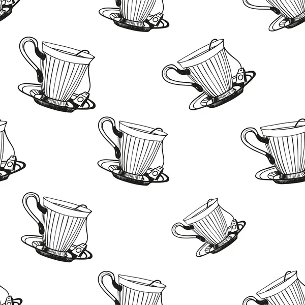 Tazas de té fondo — Vector de stock