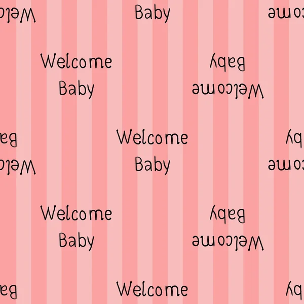 Anuncio tarjeta de niña recién nacida — Archivo Imágenes Vectoriales