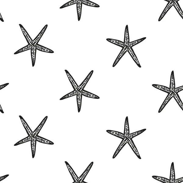 Эскизный рисунок морской звезды — стоковый вектор