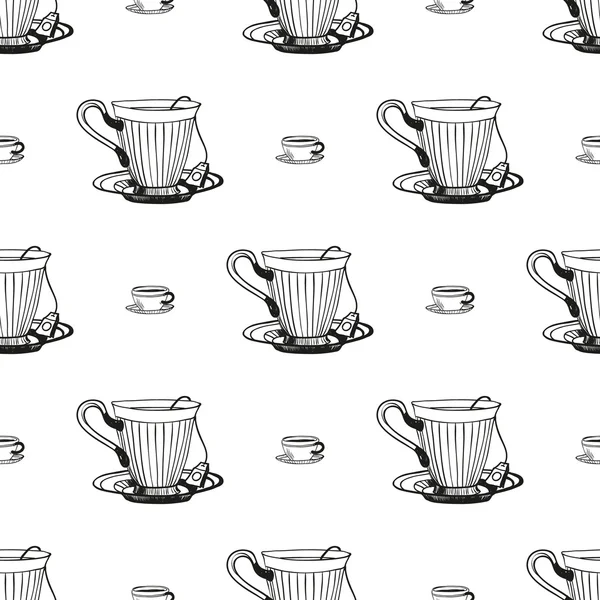 Pausa para café o patrón de hora del té — Vector de stock