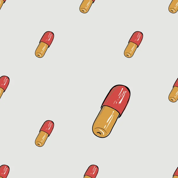 Modèle médical avec des pilules — Image vectorielle