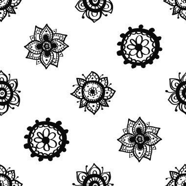 Elle çizilmiş mehendi arka plan