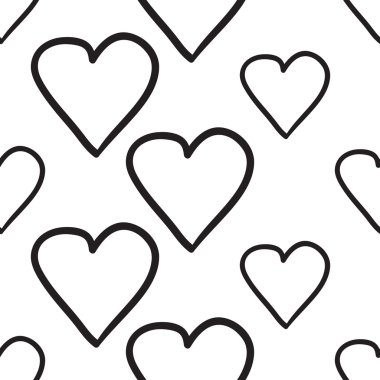 elle çizilmiş kalp desen