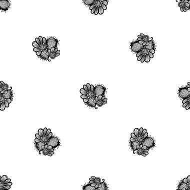 El çizimi çiçek deseni