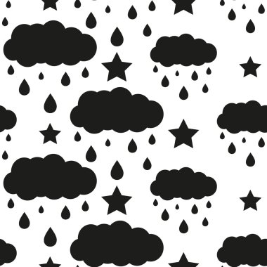Yağmurlu bulutlar desen