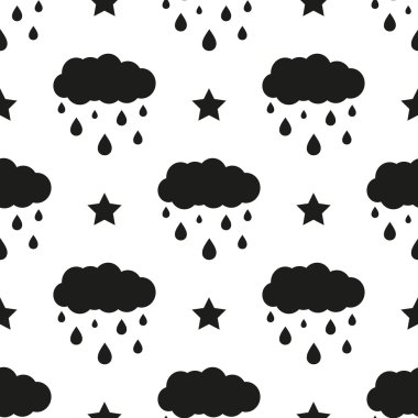 Yağmurlu bulutlar desen