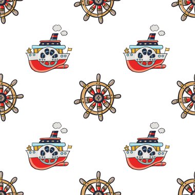 Tekneler ve direksiyon-wheels desen cruise