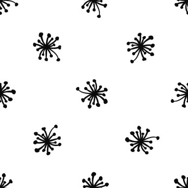 çizgi film soyut çiçek desenli