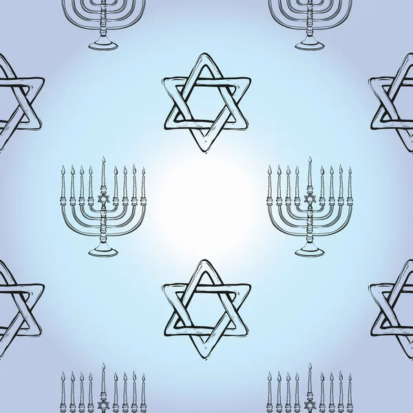 Chandeliers menorah hanoukka — Image vectorielle