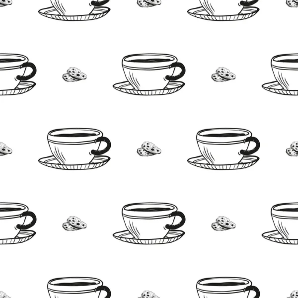 Pause café ou modèle de l'heure du thé — Image vectorielle