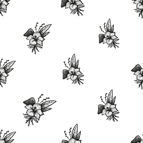 Ručně kreslený květinový vzor — Stockový vektor