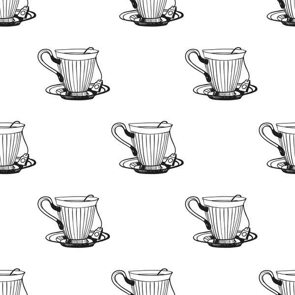 Teetassen Hintergrund — Stockvektor