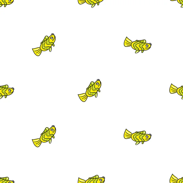 Garabatos acuarios peces — Vector de stock