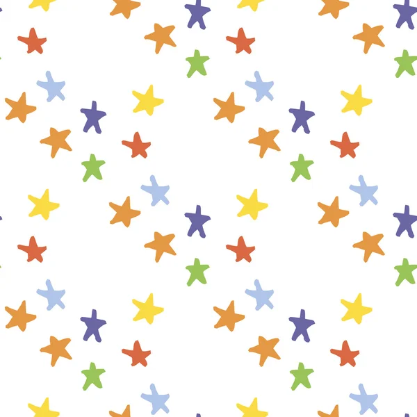 Hand drawn stars pattern — Stock Vector