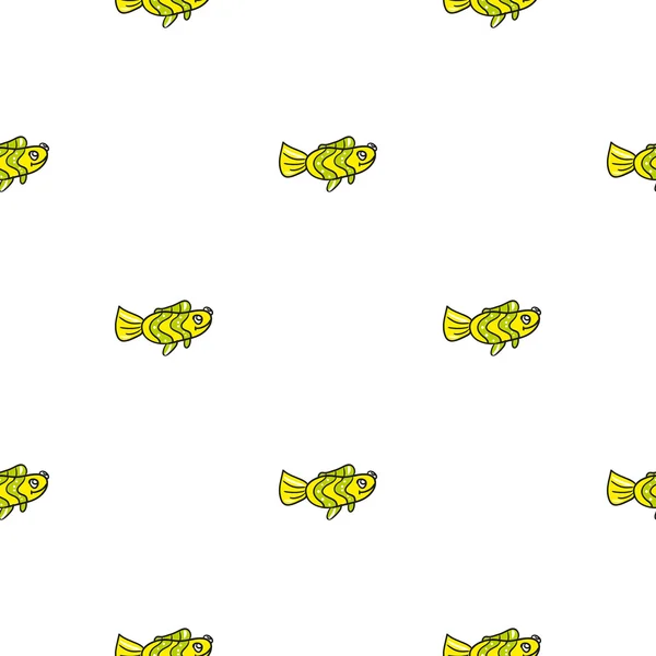 Garabatos acuarios peces — Vector de stock