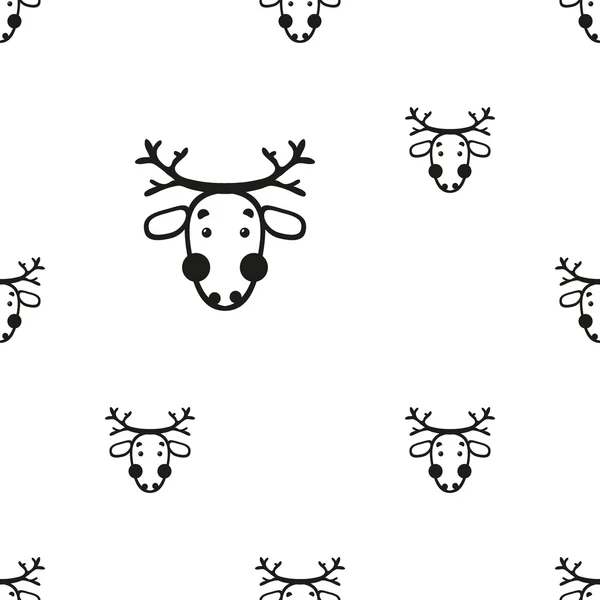 Minimalist deer seamless pattern — Stock Vector