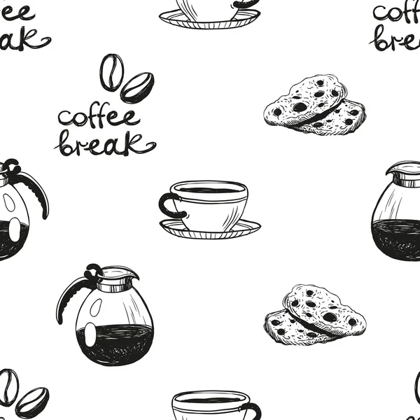 Modello di pausa caffè — Vettoriale Stock