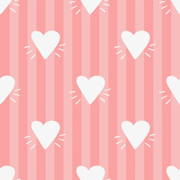 Cartoon hearts pattern — Stock Vector