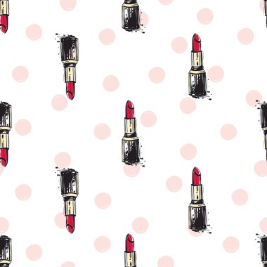 Moda kırmızı rujları desen