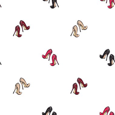 desen renkli ayakkabı topuklar üzerinde