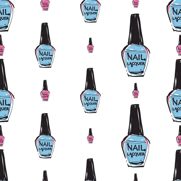 Patrón de esmaltes de uñas de colores — Vector de stock