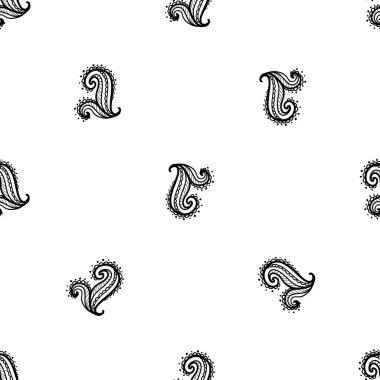 Elle çizilmiş paisley ve mehendi grafik