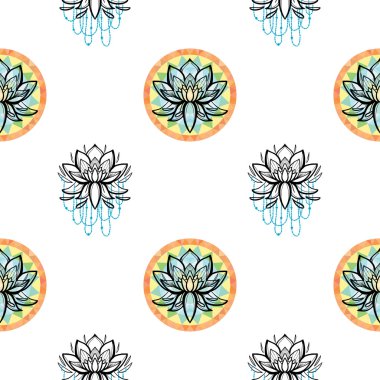 Sorunsuz lotus desen