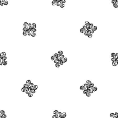 Elle çizilmiş paisley ve mehendi grafik