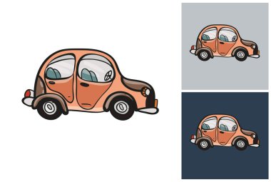 Küçük araba kroki çocuklar tarzı