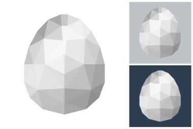 Düşük poli tarzında yumurta