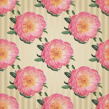 Sorunsuz peonies arka plan