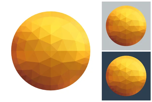Cercle en poly style bas — Image vectorielle