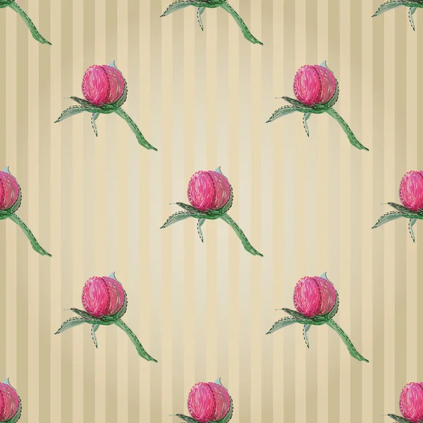 Pivoines sans couture fond — Image vectorielle