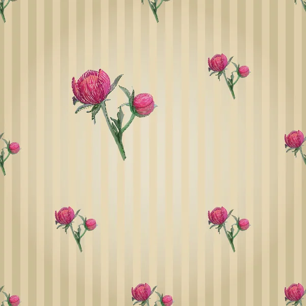 Pivoines sans couture fond — Image vectorielle