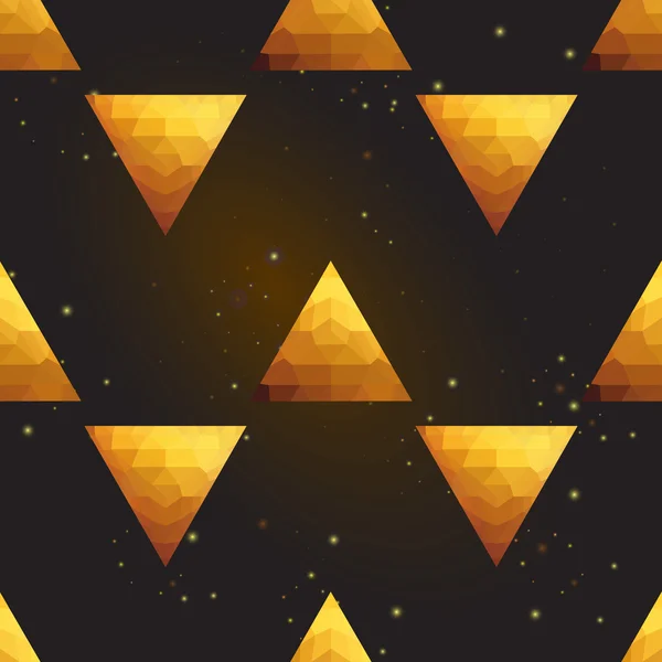 Golden triangle vzor — Stockový vektor