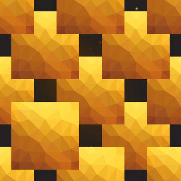 Vzorek zlaté čtverečky — Stockový vektor