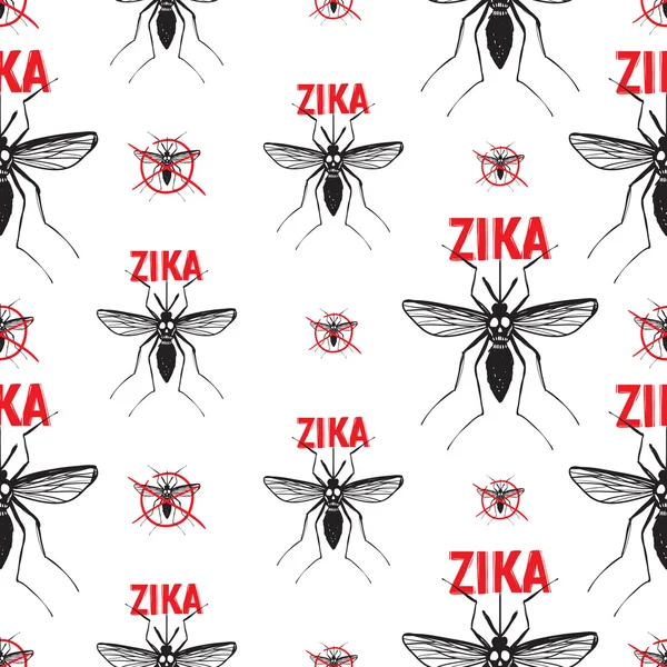 Patrón del virus del Zika — Vector de stock