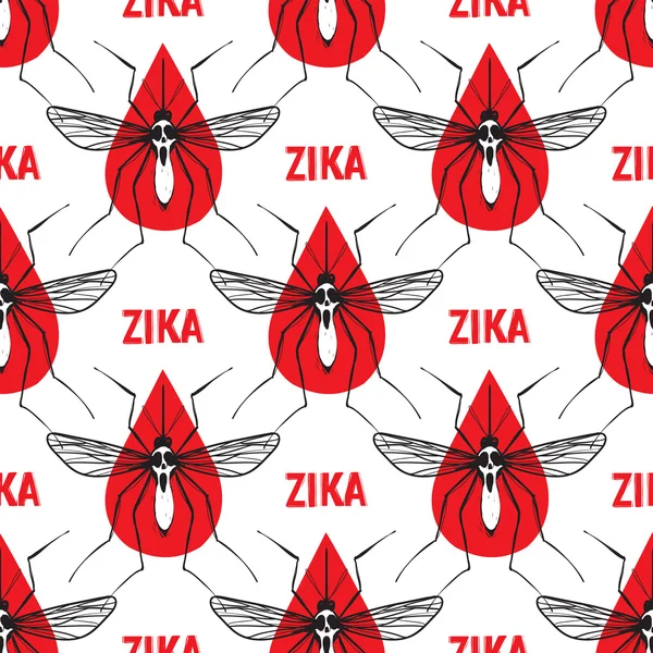 Patrón del virus del Zika — Vector de stock