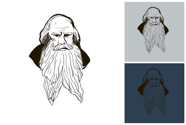 Leo Tolstoy schets portret — Stockvector