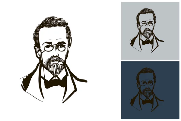 Retrato de Anton Chekhov — Vector de stock